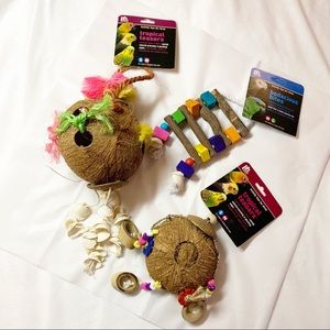 Medium Pet Bird Parrot Toys 3 Peices